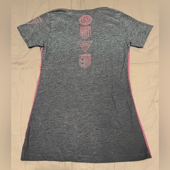 American Fighter womens top, Gray heathered ombré, Size L - Picture 3 of 6